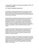 La educación de México en tiempos de pandemia COVID- 19 y medidas adoptadas