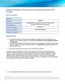 Fenómenos económicos en los procesos productivos de la sociedad