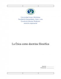Etica como doctrina. Página 1