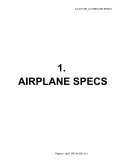 Especificaciones del avión