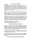 LA EVALUACIÓN DE DESEMPEÑO