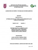 PRÁCTICA No.4: OPTIMIZACIÓN DE UNA FORMULACIÓN FARMACÉUTICA EN FORMA DE SUSPENSIÓN