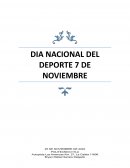 DIA NACIONAL DEL DEPORTE 7 DE NOVIEMBRE