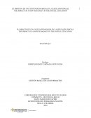 EL IMPACTO DE UNA NUEVA PEDAGOGIA EN LA EDUCAIÓN INICIAL