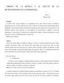 ORIGEN DE LA MÚSICA Y EL EFECTO DE LA MUSICOTERAPIA EN LAS PERSONAS
