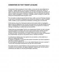 COMENTARI DE TEXT TIRANT LO BLANC. Página 1