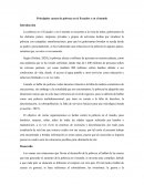 Principales causas de pobreza en el Ecuador y en el mundo