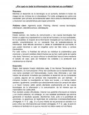 ¿Por qué no toda la información de internet es confiable?