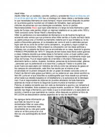 Adolf Hitler Reporte Lectura. Página 1