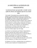 La Adicción al alcohol en los adolescentes