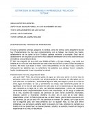 ESTRATEGIA DE NESEÑANZA Y APRENDIZAJE “RELACION TUTORA”