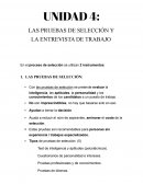 LAS PRUEBAS DE SELECCIÓN Y LA ENTREVISTA DE TRABAJO