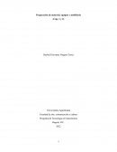 Preparación de material, equipos y mobiliario