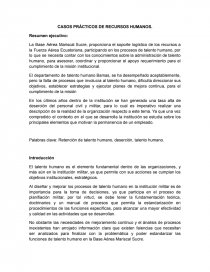 CASOS PRÁCTICOS DE RECURSOS HUMANOS. Página 1