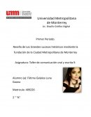 Reseña Breve analisis del acta de fundacion de nuestra señora de Monterrey