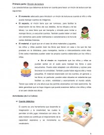 Rincón de lectura EDUCACION INFANTIL. Página 1