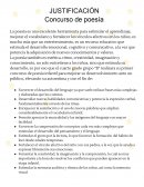 Justificación para concurso de poesía