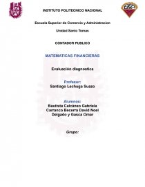 CONTADOR PUBLICO MATEMATICAS FINANCIERAS. Página 1