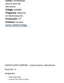 CARVER CANDY COMPANY – Costeo Directo y Absorbente