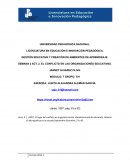 Cuadro comparativo El conflicto en las organizaciones educativas