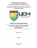 Contrato laboral modalidades e informalidad