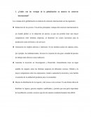 ¿Cuáles son las ventajas de la globalización en materia de comercio internacional?