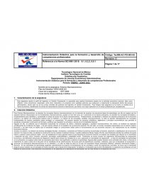 Instrumentación Didáctica para la formación y desarrollo de competencias profesionales. Página 1