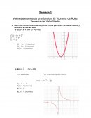 Valores extremos de una función. El Teorema de Rolle. Teorema del Valor Medio