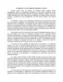 Investigación: un acto integrador participativo y humano