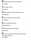 Diversidad consiste en la presencia de tradiciones