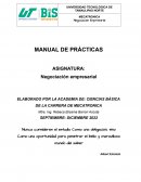 MANUAL DE PRACTICAS Negociación empresarial