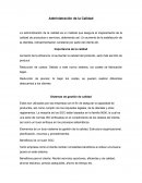 Resumen actividad 1. Administración de la calidad