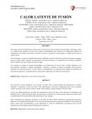 Calor latente de fusion