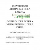 CONTROL DE LECTURA VISION GENERAL DE LA CRISIS