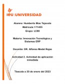 Actividad de aplicación inmediata