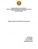 Regiones Politico Administrativas de Venezuela