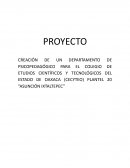 Proyecto creación de un departamento de psicopedagógico