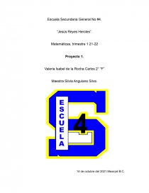 Matemáticas Proyecto 1.. Página 1