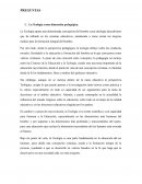 Pedagogía religiosa - trabajo personal