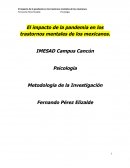 El impacto de la pandemia en los trastornos mentales de los mexicanos