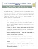 POLITICA DE SEGURIDAD CLB TECNO LOGICA S.A.C