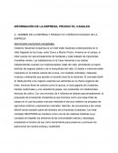 Información de la empresa, producto, canales