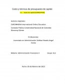 Costo y técnicas de presupuesto de capital