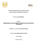 Dimensiones de la salud mental y su impacto en los niveles de prevención