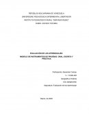 Modelo de instrumentos de pruebas: oral, escrita y práctica