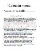 Calma la mente Cuando no se calla