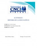Historia de la educacion cnci