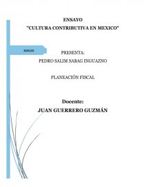 ENSAYO CULTURA CONTRIBUTIVA EN MÉXICO. Página 1