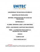 La atención psicológica a pacientes con cáncer