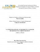 La participación de las mujeres en la toma de decisiones en el ámbito político